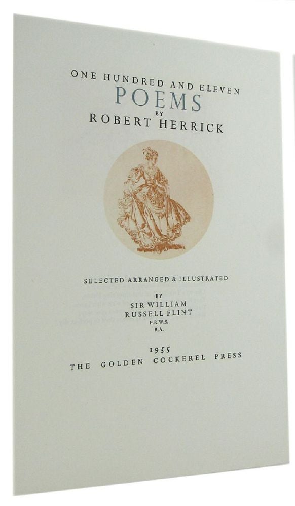 Item #145950 ONE HUNDRED AND ELEVEN POEMS by Robert Herrick. Golden Cockerel Press Prospectus P199.