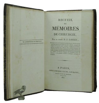 Item #148506 RECUEIL DE MEMOIRES DE CHIRURGIE. Baron D. J. Larrey