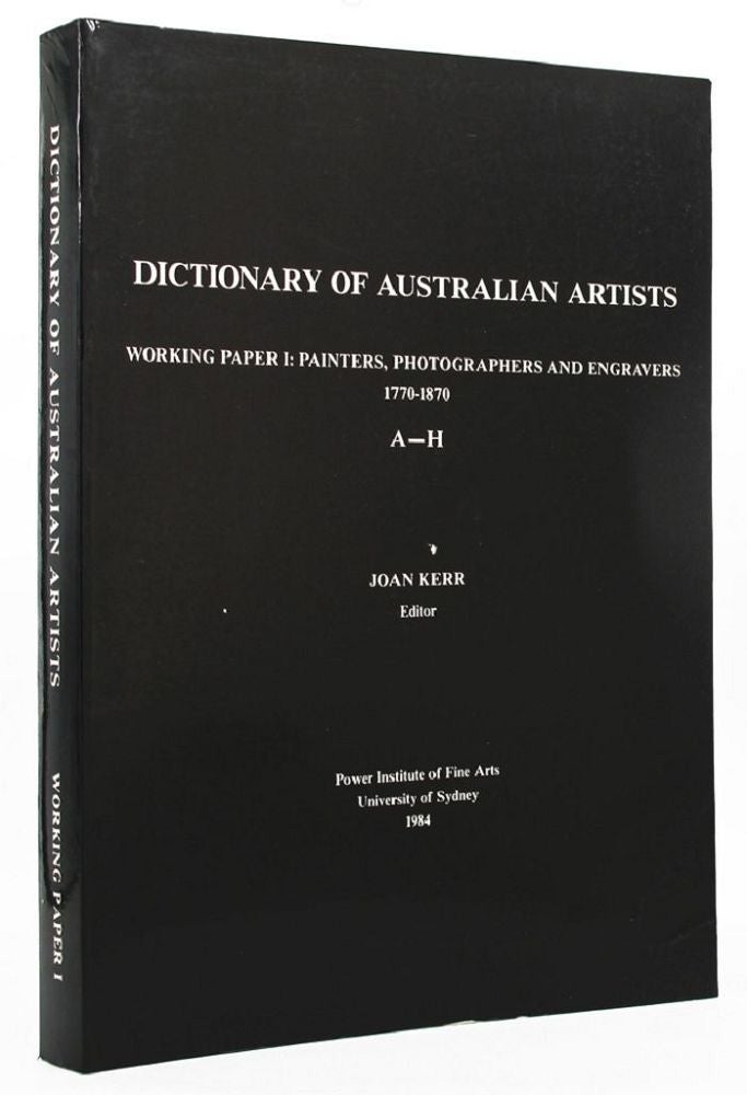Item #148733 DICTIONARY OF AUSTRALIAN ARTISTS. Joan Kerr.