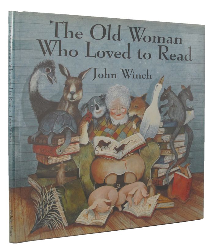 Item #149406 THE OLD WOMAN WHO LOVED TO READ. John Winch.