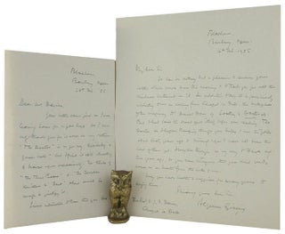 Item #150783 TWO AUTOGRAPH LETTERS, signed, to Reverend E. J. F. Davies:. Algernon Gissing