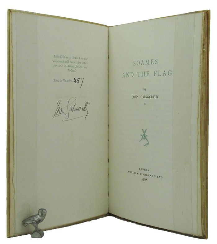 Item #150861 SOAMES AND THE FLAG. John Galsworthy.