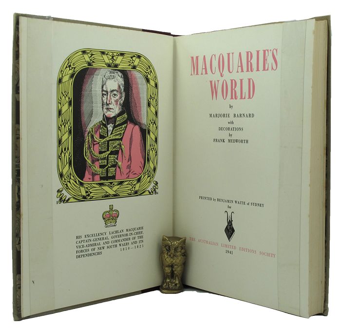 Item #151963 MACQUARIE'S WORLD. Marjorie Barnard.