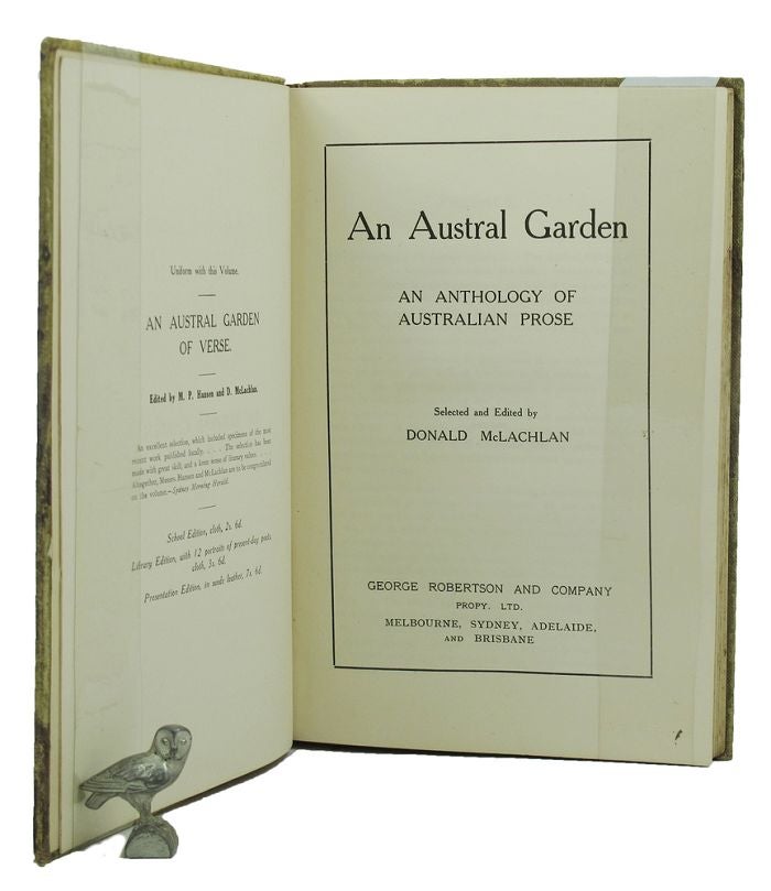 Item #152032 AN AUSTRAL GARDEN. Mary Grant Bruce, Donald McLachlan, Contributor.
