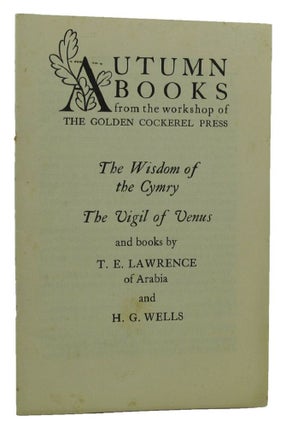 Item #154213 AUTUMN BOOKS FROM THE WORKSHOP OF THE GOLDEN COCKEREL PRESS [cover title]. Golden...