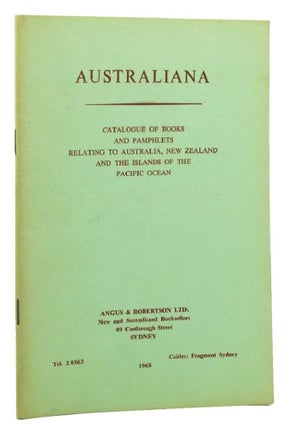 Item #154939 AUSTRALIANA. Angus, Robertson Ltd
