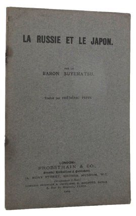 Item #155038 LA RUSSIE ET LE JAPON. [cover title]. Baron Suyematsu