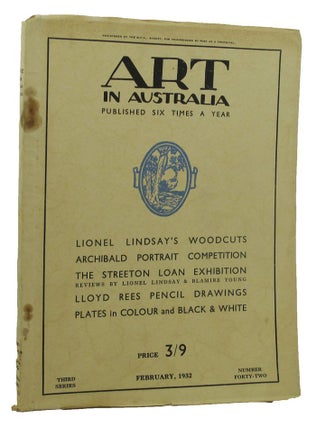 Item #155881 ART IN AUSTRALIA: published six times a year. Third Series, number forty-two. Art in...