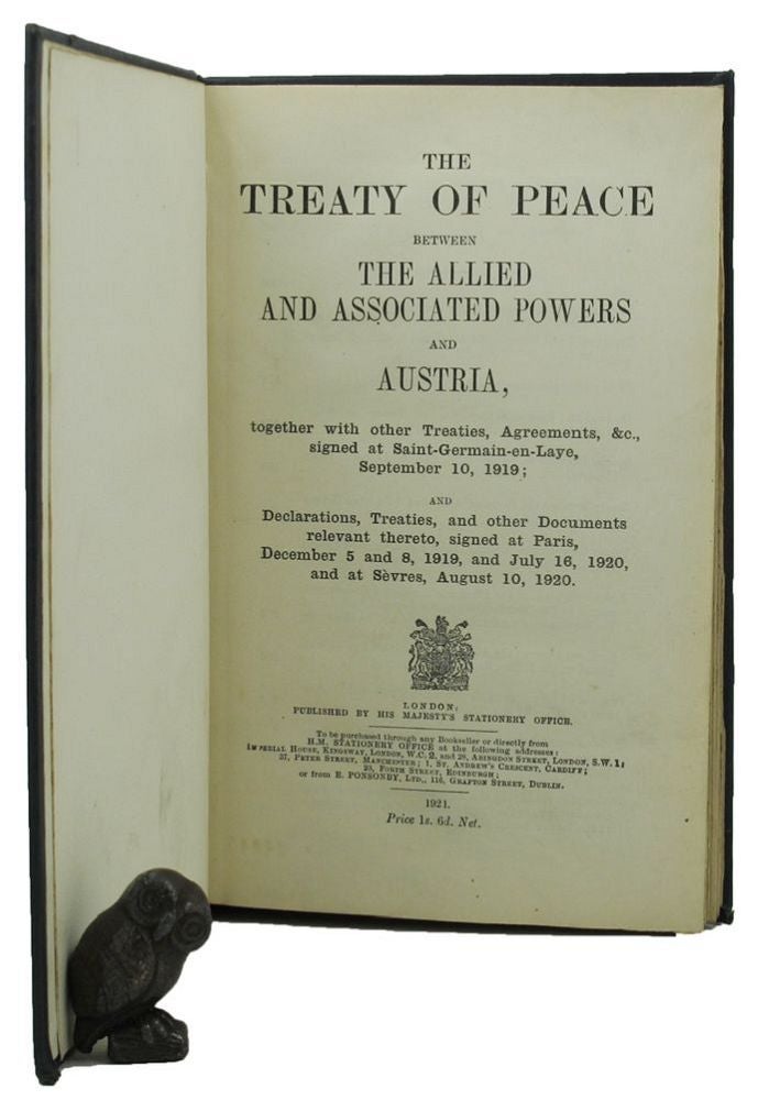Item #156320 THE TREATY OF PEACE between the Allied and Associated Powers and Austria, Allied, Associated Powers.