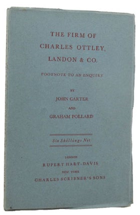 Item #157292 THE FIRM OF CHARLES OTTLEY, LANDON & CO. John Carter, Graham Pollard
