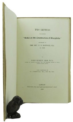 Item #157598 TWO LETTERS concerning "Notes on the Construction of Sheepfolds" addressed to the...