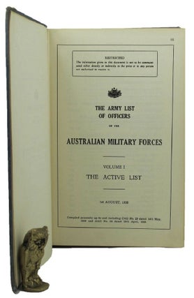 Item #157736 THE ARMY LIST OF OFFICERS OF THE AUSTRALIAN MILITARY FORCES. Australian Military Forces