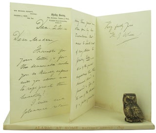 A CORRESPONDENCE BETWEEN THOMAS J. WISE AND MRS. M. BRUCE, with related material.
