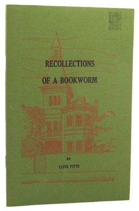 Item #157973 RECOLLECTIONS OF A BOOKWORM: Address to the Friends of the Baillieu Library, Annual...