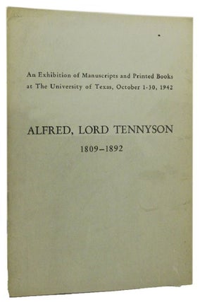 Item #158106 ALFRED, LORD TENNYSON 1809-1892. Fannie E. Ratchford