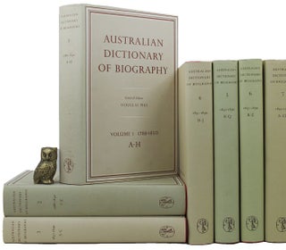 Item #158185 AUSTRALIAN DICTIONARY OF BIOGRAPHY. Volumes 1 to 12, plus index. Douglas Pike, Bede...