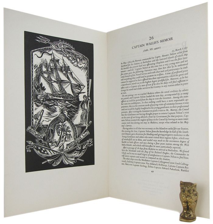 Item #158517 NELSON'S LETTERS FROM THE LEEWARD ISLANDS . . . Edited by Geoffrey Rawson. Golden Cockerel Press Prospectus P191.