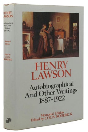 Item #159246 HENRY LAWSON. Autobiographical and Other Writings 1887-1922. Henry Lawson