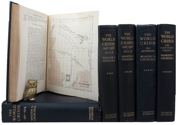 Item #159619 THE WORLD CRISIS. Five volumes in six (complete). Winston S. Churchill.