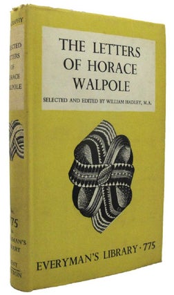 Item #162128 SELECTED LETTERS. Horace Walpole