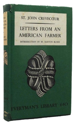 Item #162172 LETTERS FROM AN AMERICAN FARMER. Hector St. John Crevecoeur