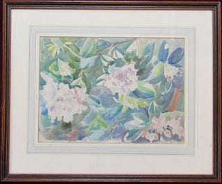 Item #162540 RHODODENDRUMS: original watercolour, unsigned. Jacob Epstein, attributed, Artist
