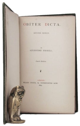 Item #162711 OBITER DICTA. Second series. Augustine Birrell