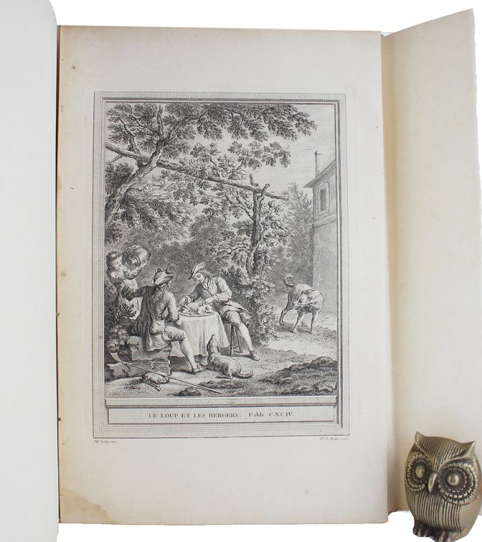 Item #162787 THE FABLES OF JEAN DE LA FONTAINE. Fontaine's Fables Choisies Leaf Book, Frances Brewer.