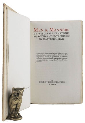 Item #162804 MEN & MANNERS. William Shenstone