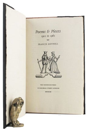 Item #162948 POEMS & PIECES 1911 to 1961. Francis Meynell
