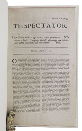 Item #162983 AN ORIGINAL ISSUE OF "THE SPECTATOR" The Spectator Leaf book, 1711, Eric Partridge