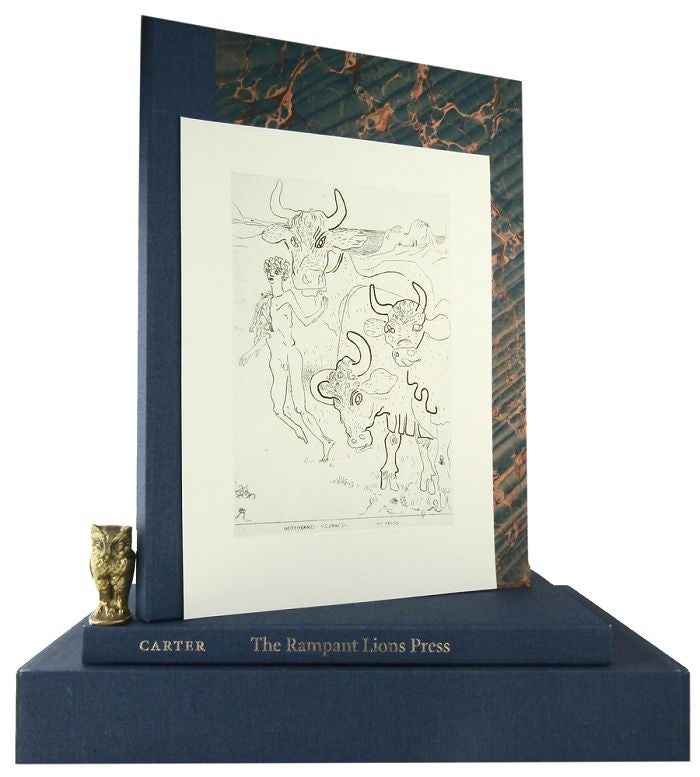 Item #163734 THE RAMPANT LIONS PRESS: A narrative catalogue. The Rampant Lions Press, Sebastian Carter.