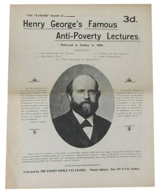 Item #164899 THE STANDARD REPRINT OF HENRY GEORGE'S FAMOUS ANTI-POVERTY LECTURES. Delivered in...