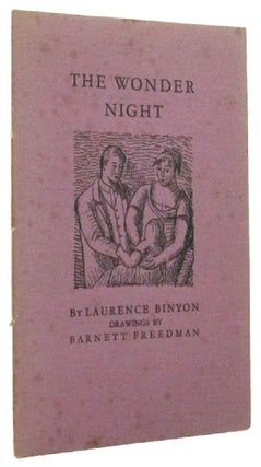 Item #165193 THE WONDER NIGHT. Laurence Binyon