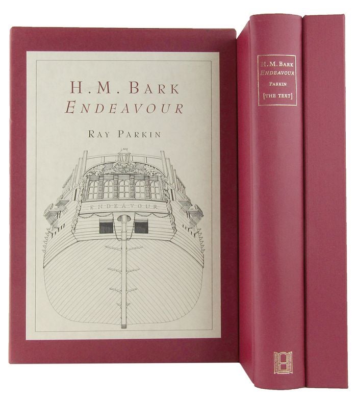 Item #166339 H. M. BARK ENDEAVOUR: Her place in Australian History. With an Account of her Construction, Crew and Equipment and a Narrative of her Voyage on the East Coast of New Holland in the Year 1770. Ray Parkin.