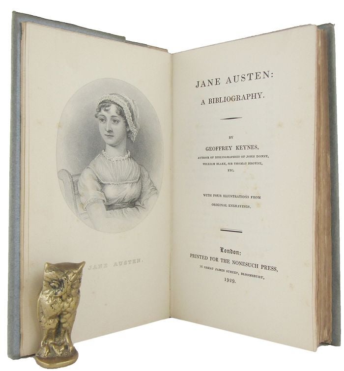 Item #167788 JANE AUSTEN: a bibliography. Jane Austen, Geoffrey Keynes.