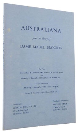 Item #168261 AUSTRALIANA FROM THE LIBRARY OF DAME MABEL BROOKES. Dame Mabel Brookes, Leonard...