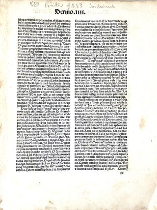 FOUR INCUNABLE LEAVES FROM 1483 TO 1496, Paris and Strasbourg.