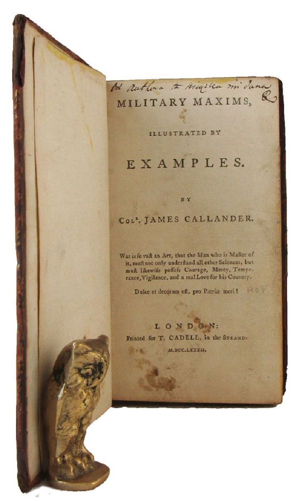 Maxim Example Images MILITARY MAXIMS ILLUSTRATED BY EXAMPLES | Coll. James Callender