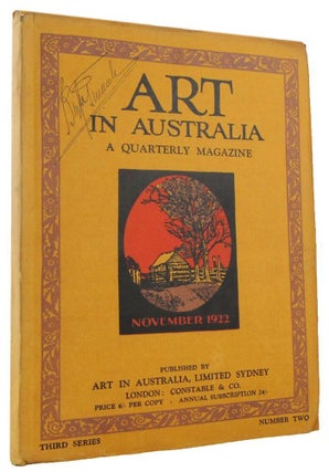 Item #170088 ART IN AUSTRALIA: a quarterly magazine. Third Series, number two November 1st, 1922....