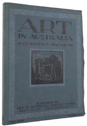 Item #170139 ART IN AUSTRALIA: a quarterly magazine. Third Series, number four May 1st, 1923. Art...