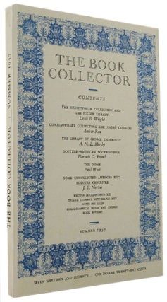 Item #170480 THE BOOK COLLECTOR. Volume 06, No. 2, Summer 1957. Nicolas Barker