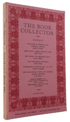 Item #170481 THE BOOK COLLECTOR. Volume 06, No. 3, Autumn 1957. Nicolas Barker