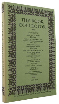 Item #170487 THE BOOK COLLECTOR. Volume 23, No. 4, Winter 1974. Nicolas Barker