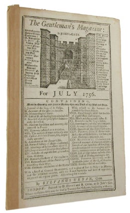 Item #170498 THE GENTLEMAN'S MAGAZINE: For July 1756. Gentleman's Magazine