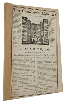 Item #170499 THE GENTLEMAN'S MAGAZINE: For March, 1781. Gentleman's Magazine