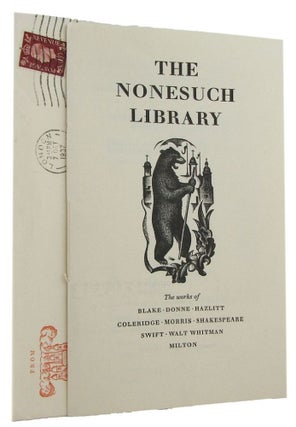 Item #170834 THE NONESUCH LIBRARY: The works of Blake Donne Hazlitt Coleridge Morris Shakespeare...