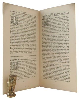 Item #170869 THE FIRST LIST OF FINE BOOKS IN LIMITED EDITIONS TO BE PUBLISHED BY THE NONESUCH...