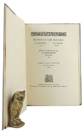 Item #170876 NONESUCH BOOKS FOR CHRISTMAS 1925 [and] FOR THE SPRING 1926. With a hand-list of...