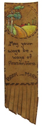 Item #171472 PICTORIAL BOOKMARKER. Leather Bookmarker